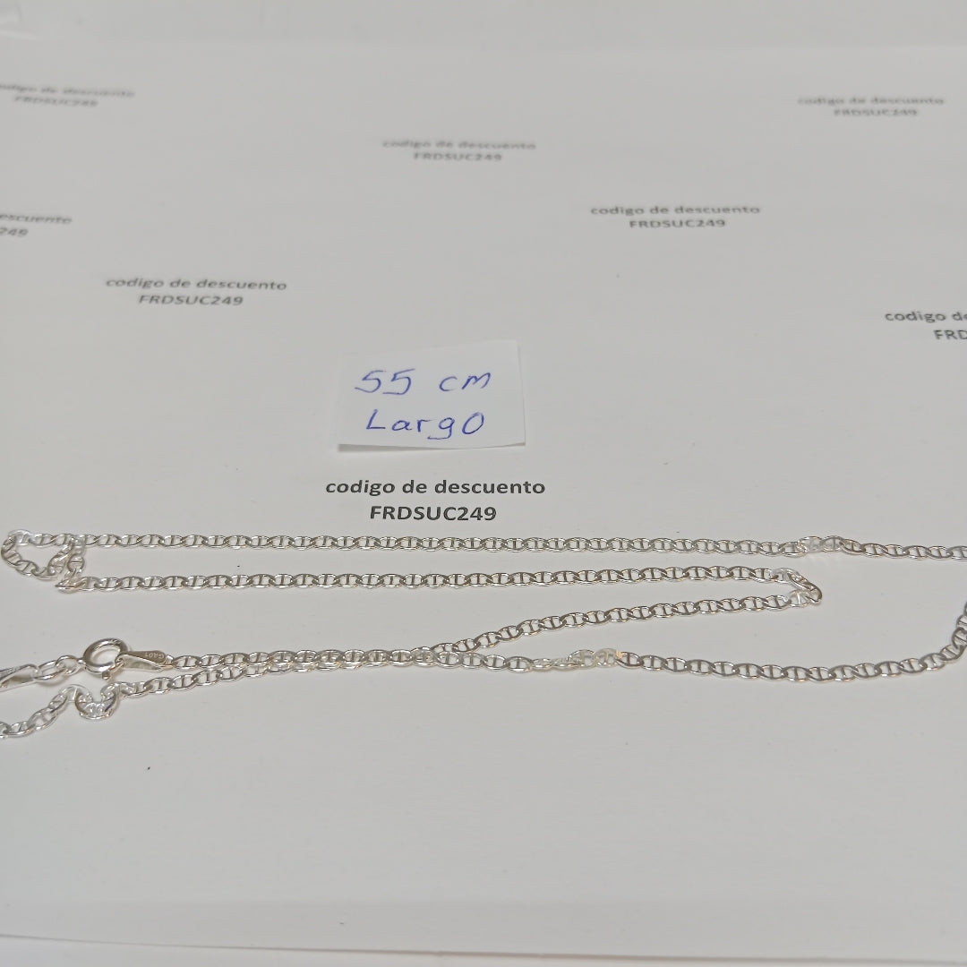 CADENA TEJIDO GUCHI PLATA .925 55 CM 3.6 GR (NUEVO)