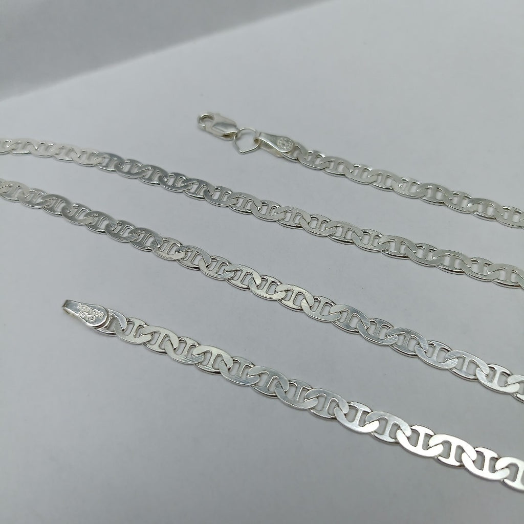 CADENA TEJIDO GUCHI PLATA .925 55 CM 12.7 GR (NUEVO)