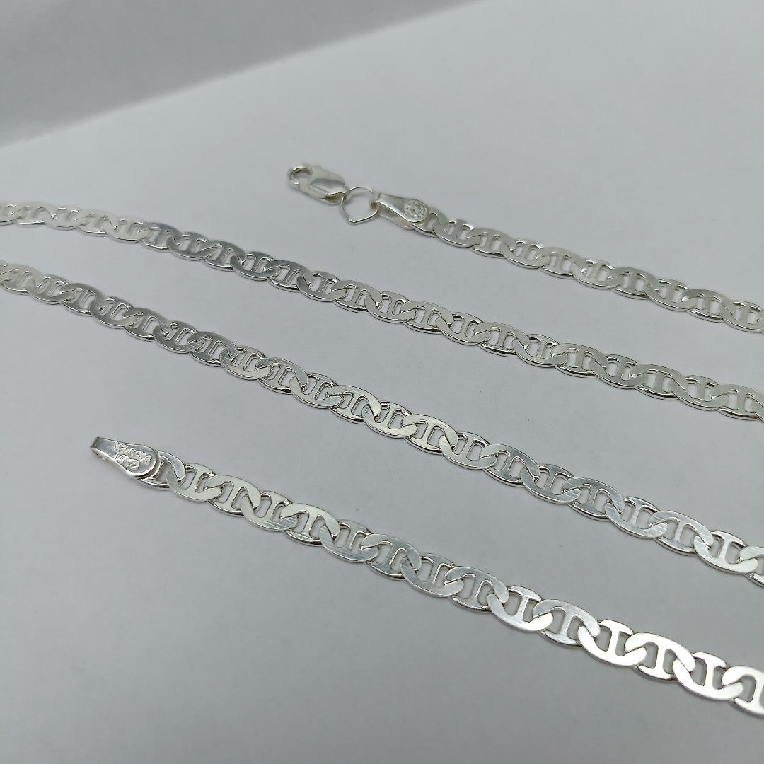 CADENA TEJIDO GUCHI PLATA .925 55 CM 12.7 GR (NUEVO)