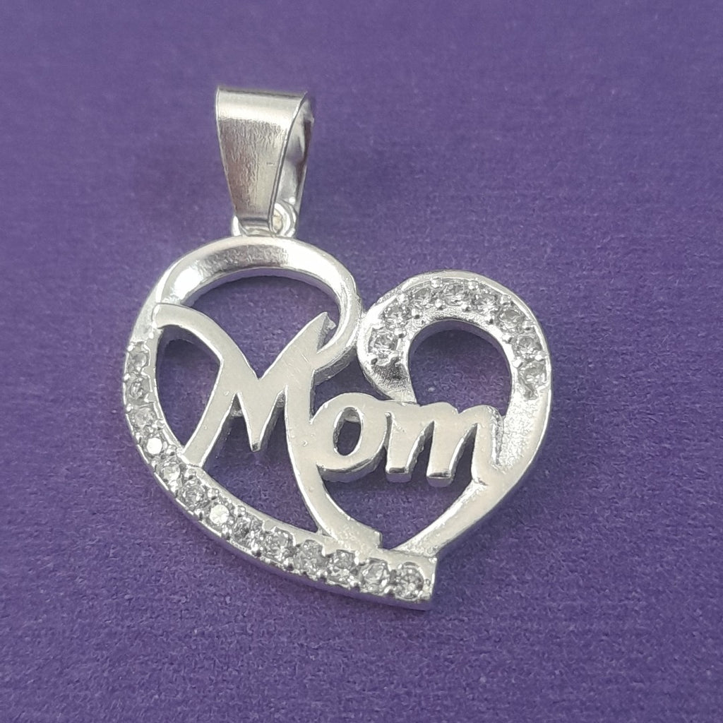 DIJE CORAZON C/CIRCONIAS PLATA .925 3.3 GR (NUEVO)