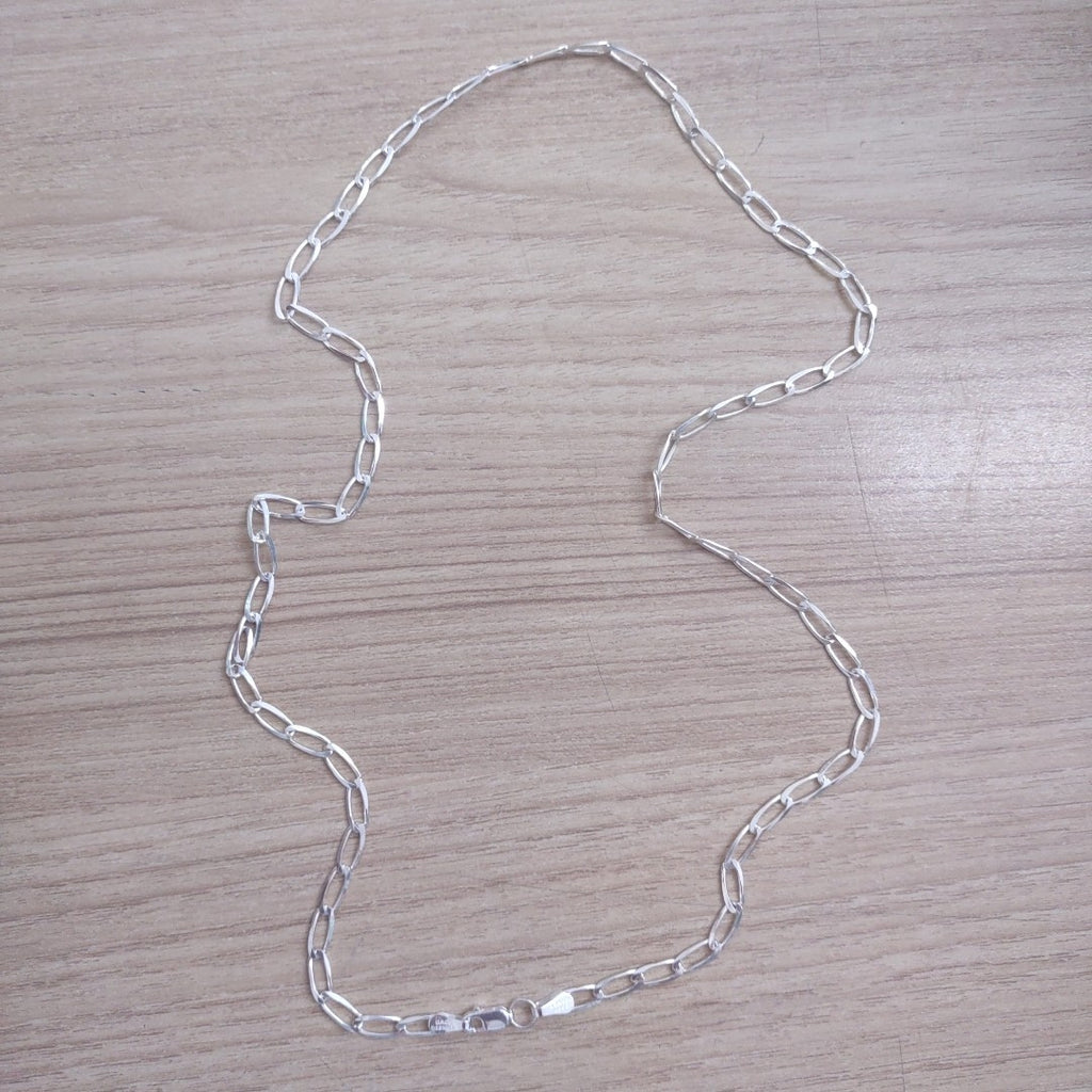 CADENA TEJIDO ESLABONES PLATA .925 60 CM 10.7 GR (NUEVO)