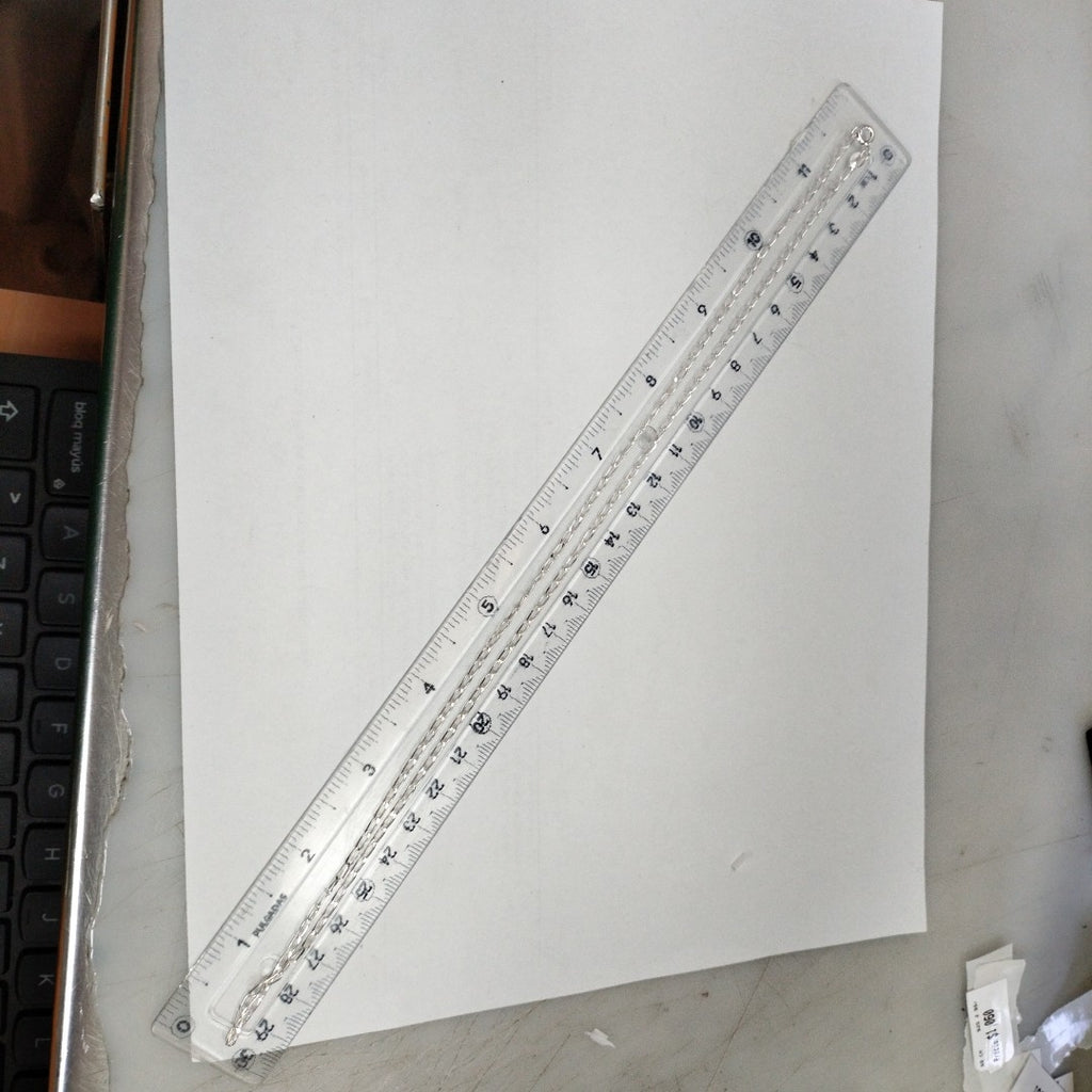 CADENA TEJIDO ESLABONES PLATA .925 60 CM 2.9 GR (NUEVO)