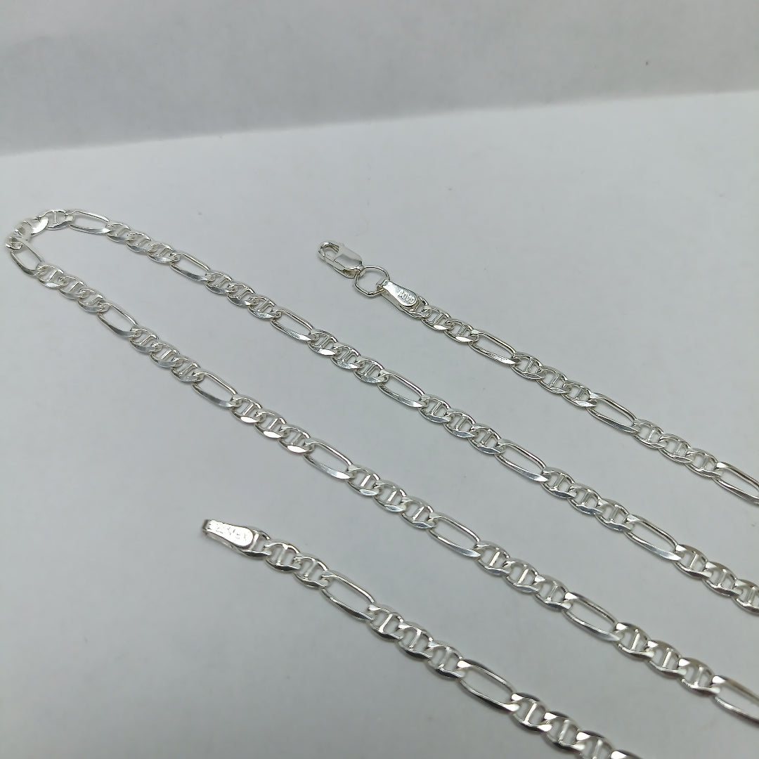 CADENA TEJIDO MARINERO PLATA .925 55 CM 7.8 GR (NUEVO)