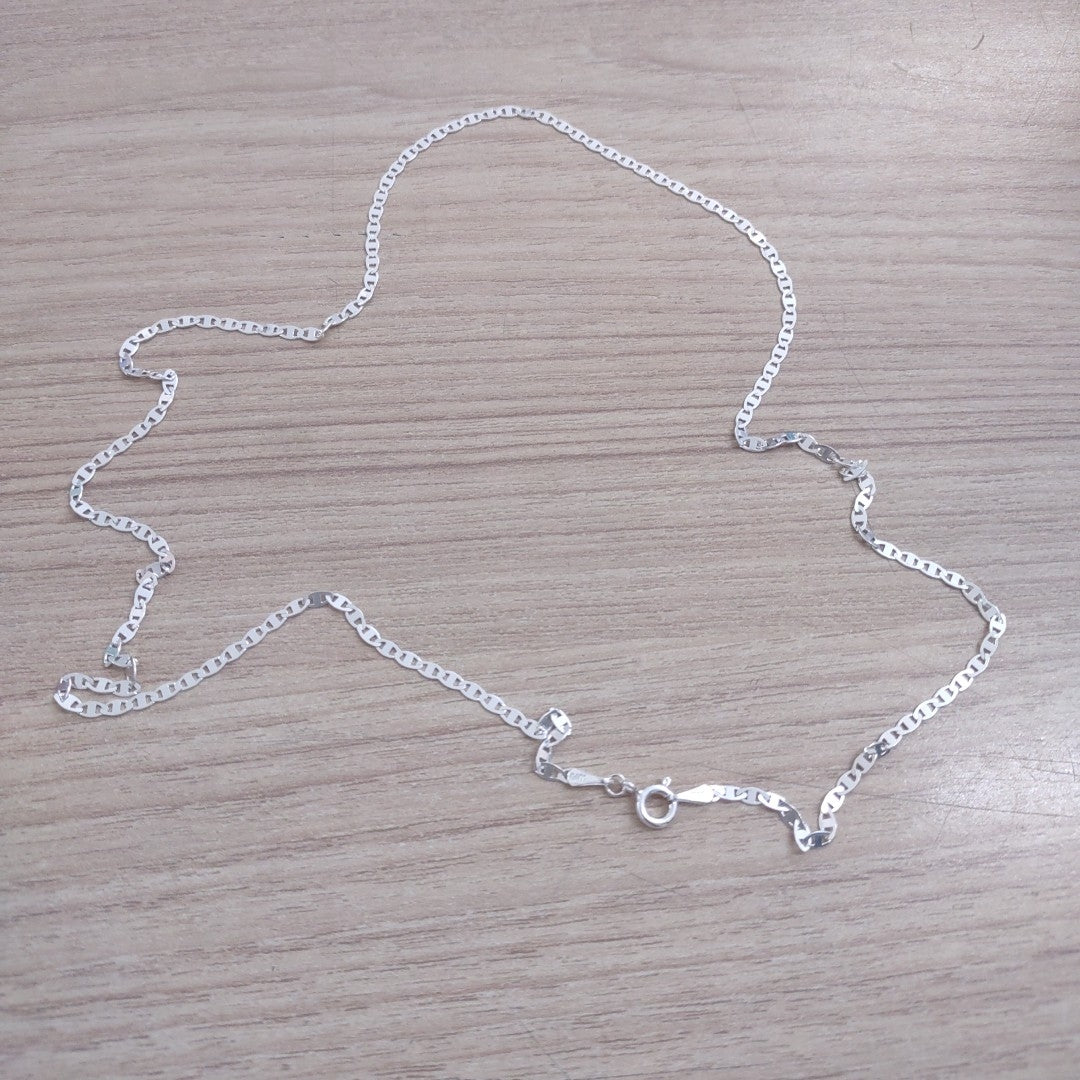 CADENA TEJIDO ESPEJO PLATA .925 55 CM 3.8 GR (NUEVO)
