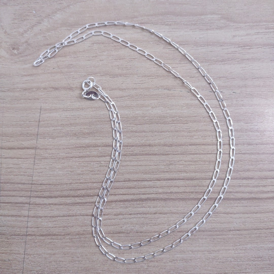 CADENA TEJIDO ESLABONES PLATA .925 55 CM 2.9 GR (NUEVO)