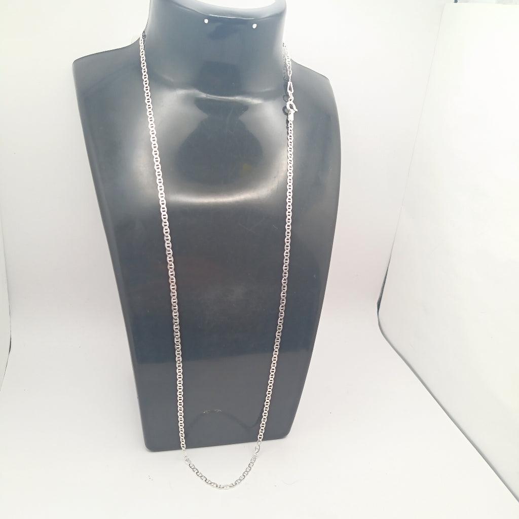 CADENA TEJIDO GUCHI PLATA .925 55 CM 3.5 GR (NUEVO)