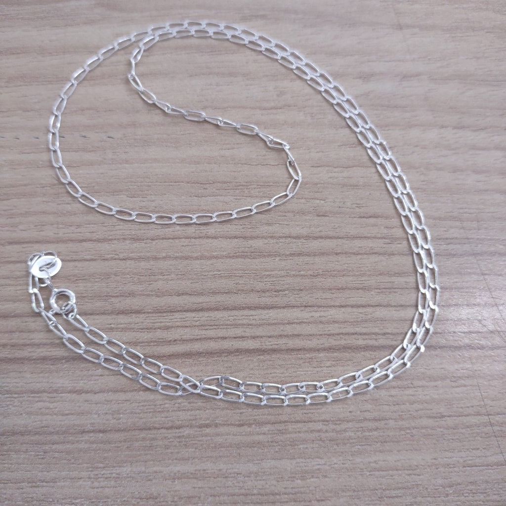 CADENA TEJIDO ESLABONES PLATA .925 55 CM 2.9 GR (NUEVO)