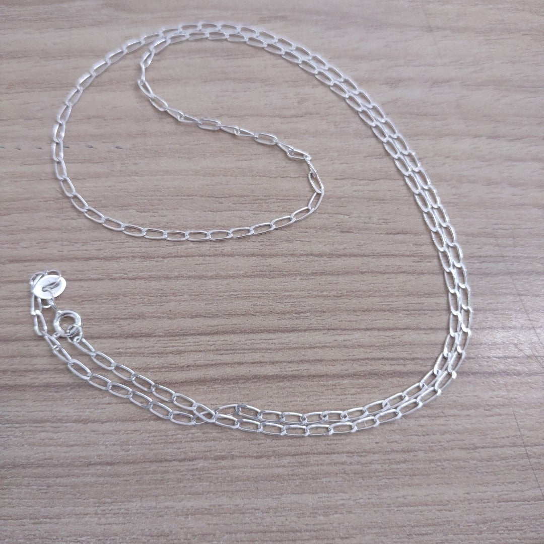 CADENA TEJIDO ESLABONES PLATA .925 55 CM 2.9 GR (NUEVO)