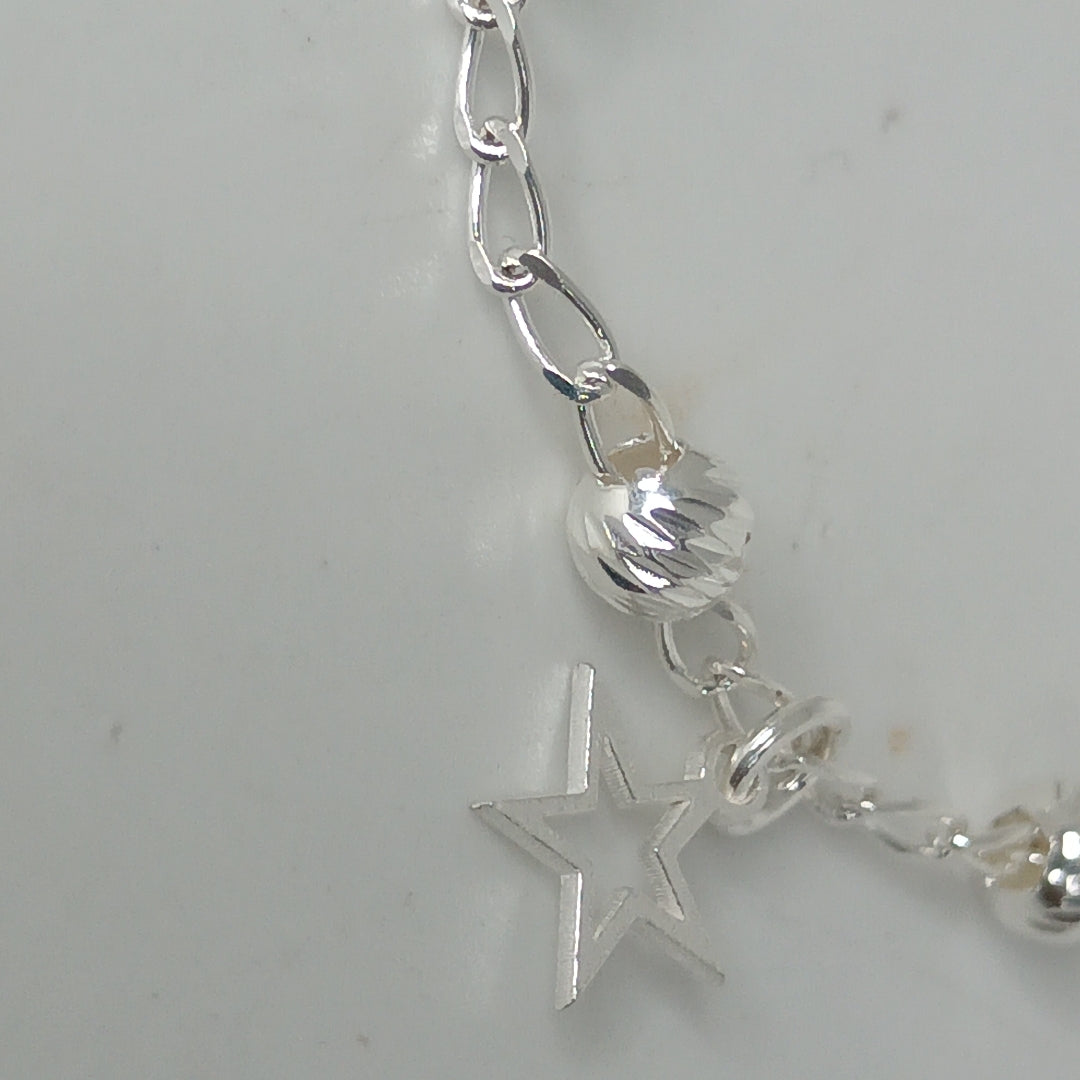PULSERA TEJIDO ESPECIAL PLATA .925 18 CM 2.8 GR (NUEVO)