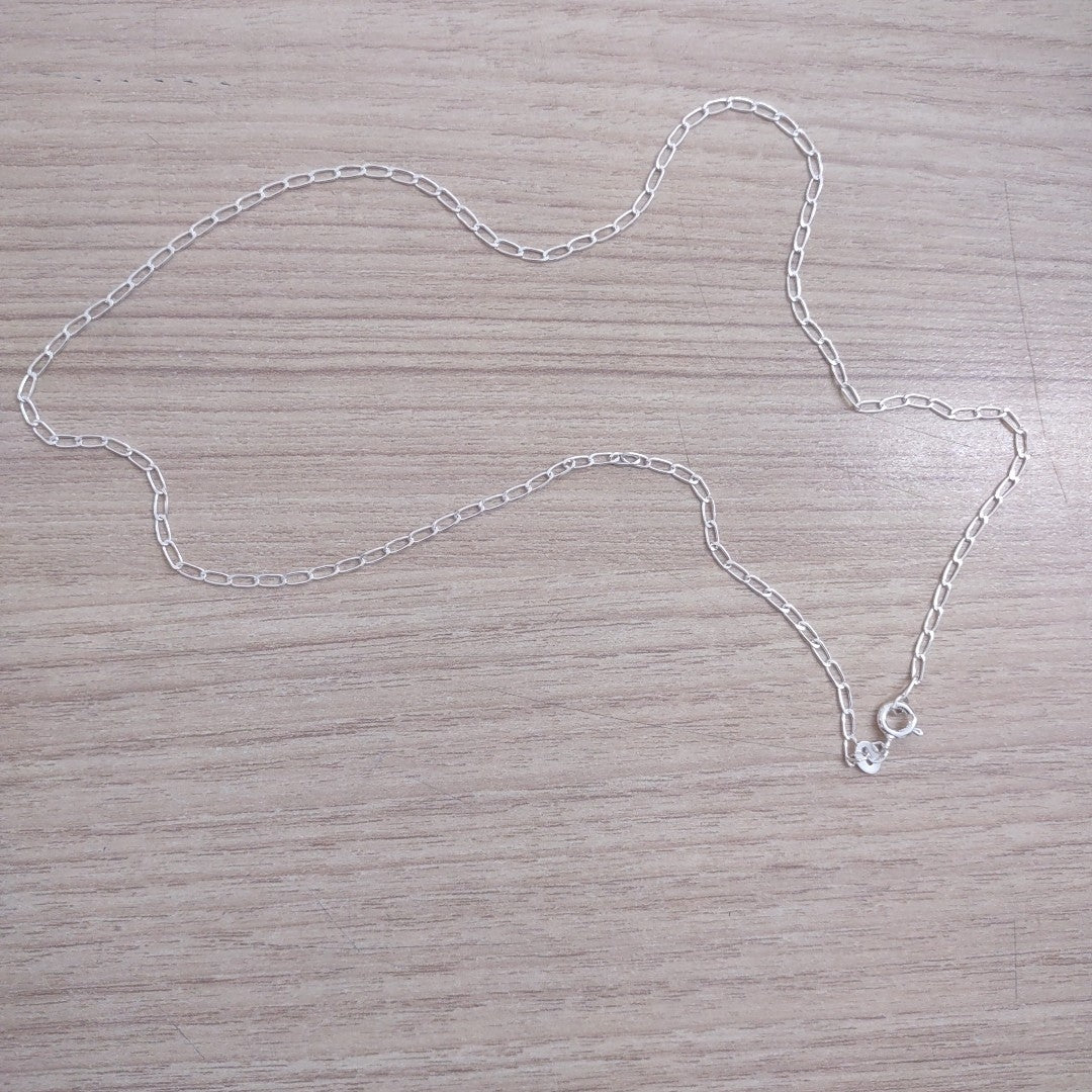 CADENA TEJIDO ESLABONES PLATA .925 50 CM 2.6 GR (NUEVO)