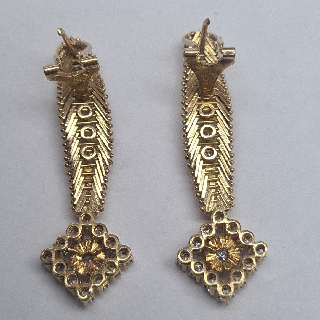 ARETES PAR ORO 18 K 12.9 GRMS (SEMINUEVO)