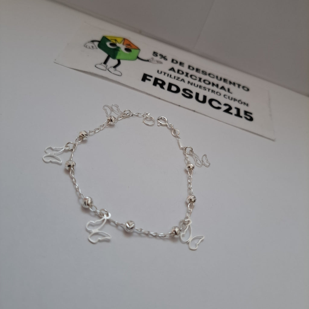 PULSERA TEJIDO ESPECIAL PLATA .925 18 CM 2.8 GR (NUEVO)