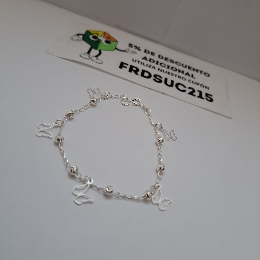 PULSERA TEJIDO ESPECIAL PLATA .925 18 CM 2.8 GR (NUEVO)