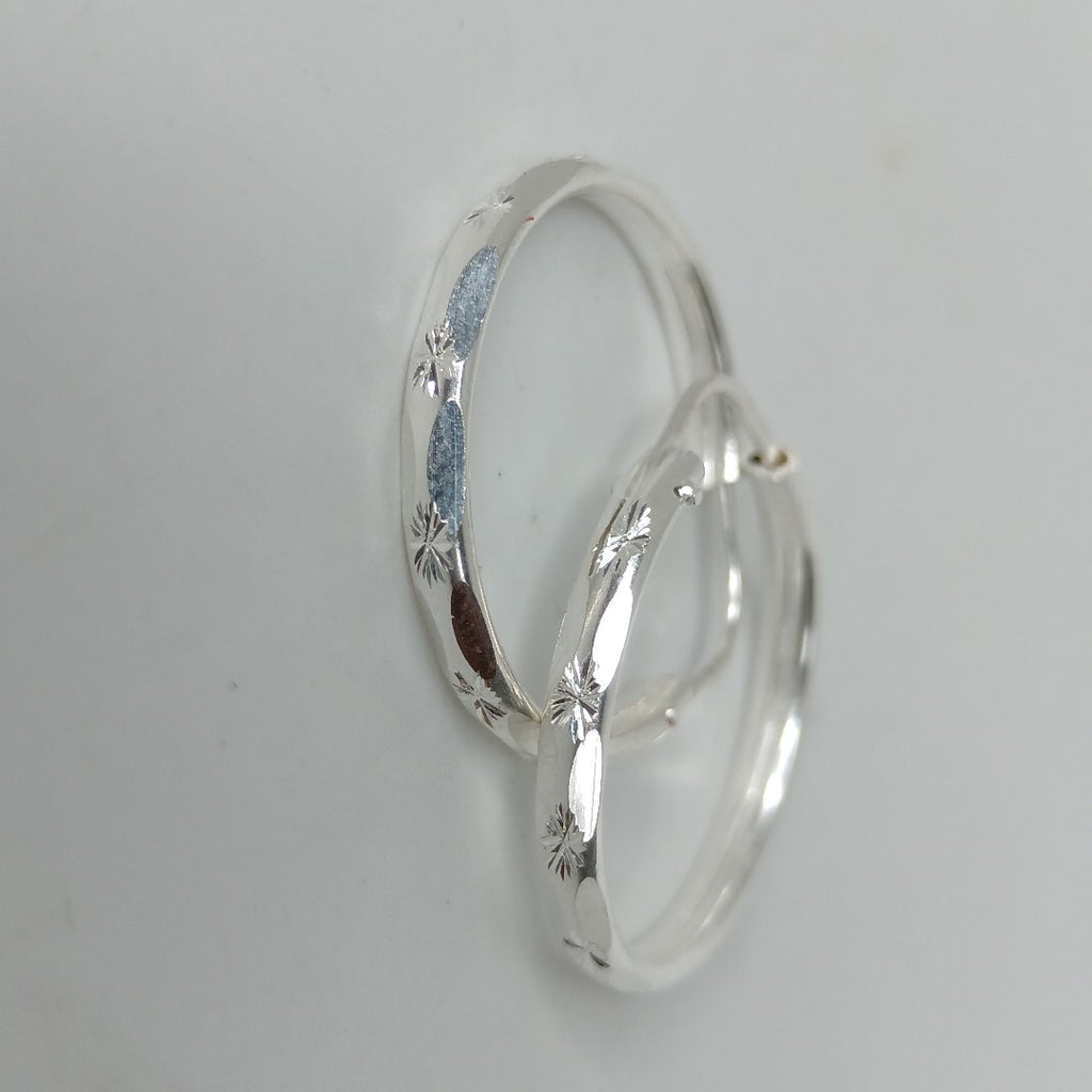 PAR ARRACADAS FACETADA PLATA .925 2.1 GR (NUEVO)