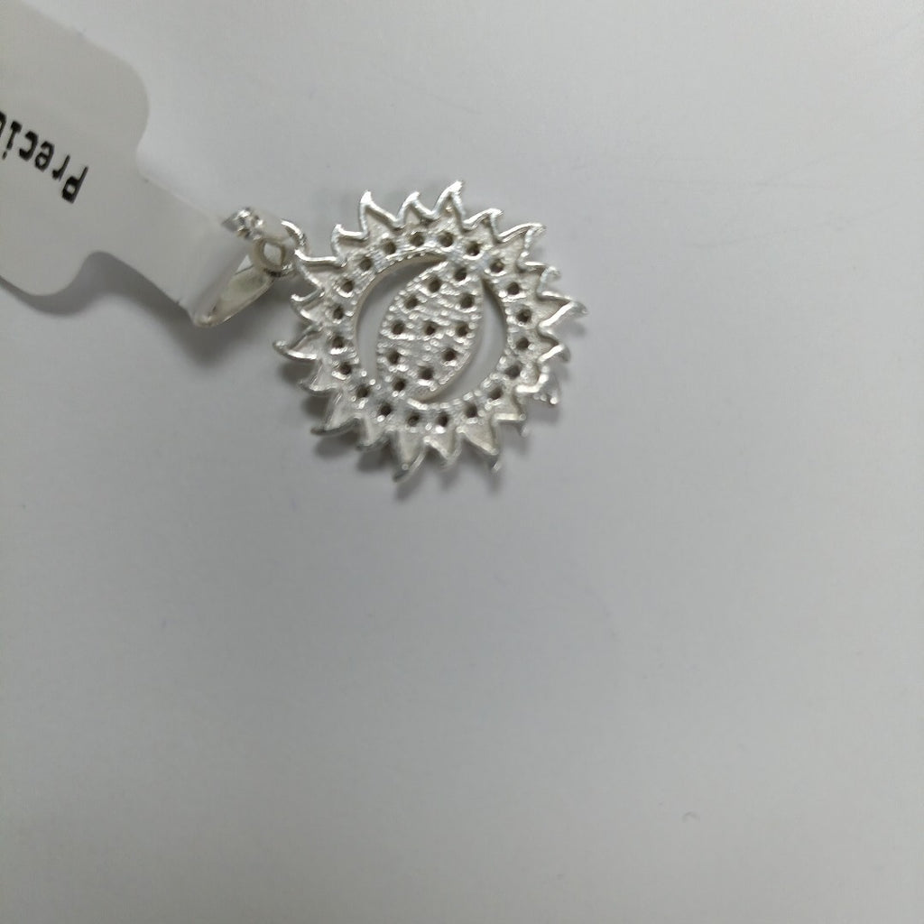 DIJE OJO MAGICO CON CIRCONIAS PLATA .925 2 GR (NUEVO)