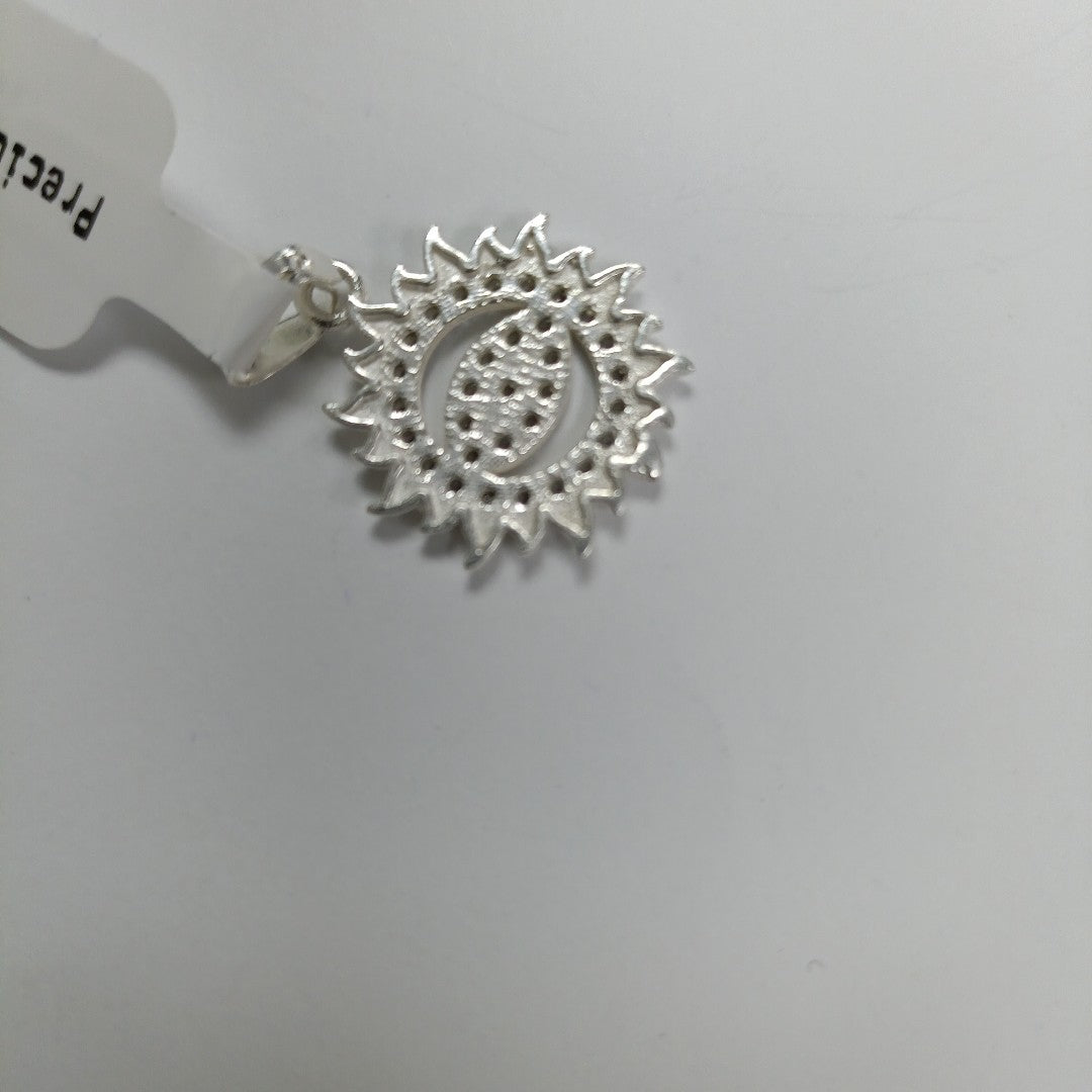 DIJE OJO MAGICO CON CIRCONIAS PLATA .925 2 GR (NUEVO)