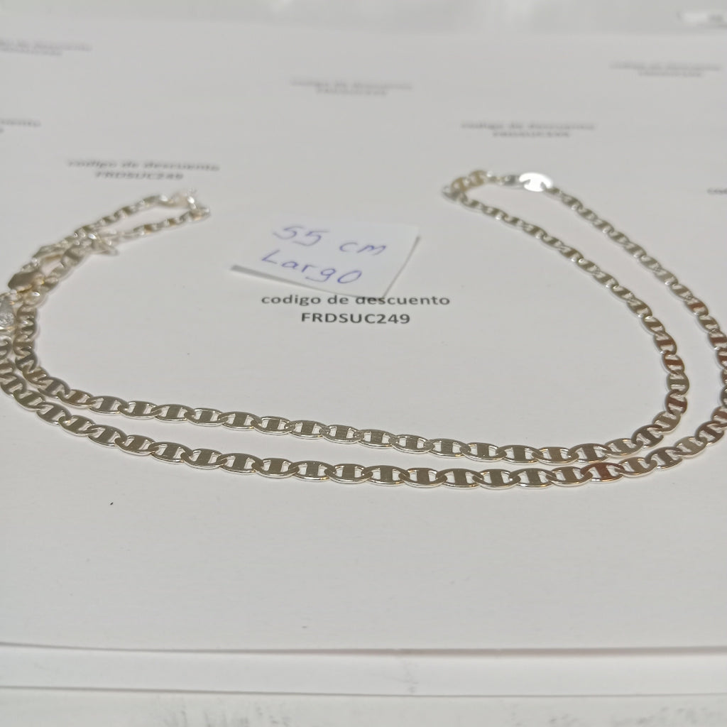 CADENA TEJIDO GUCHI PLATA .925 55 CM 8.6 GR (NUEVO)