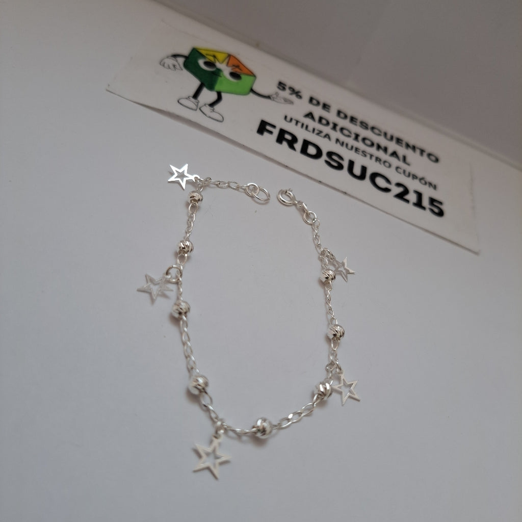 PULSERA TEJIDO ESPECIAL PLATA .925 18 CM 2.7 GR (NUEVO)