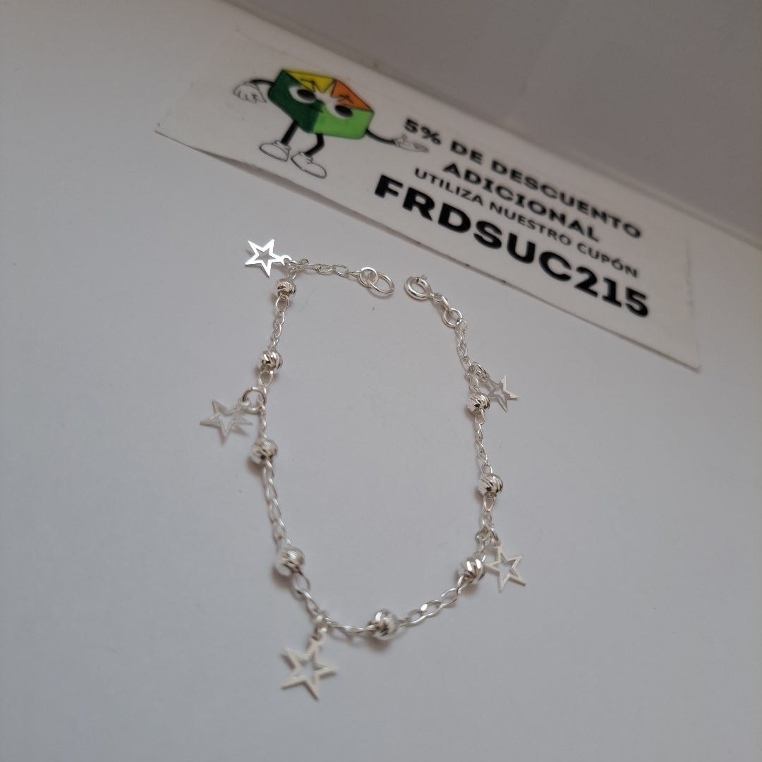 PULSERA TEJIDO ESPECIAL PLATA .925 18 CM 2.7 GR (NUEVO)