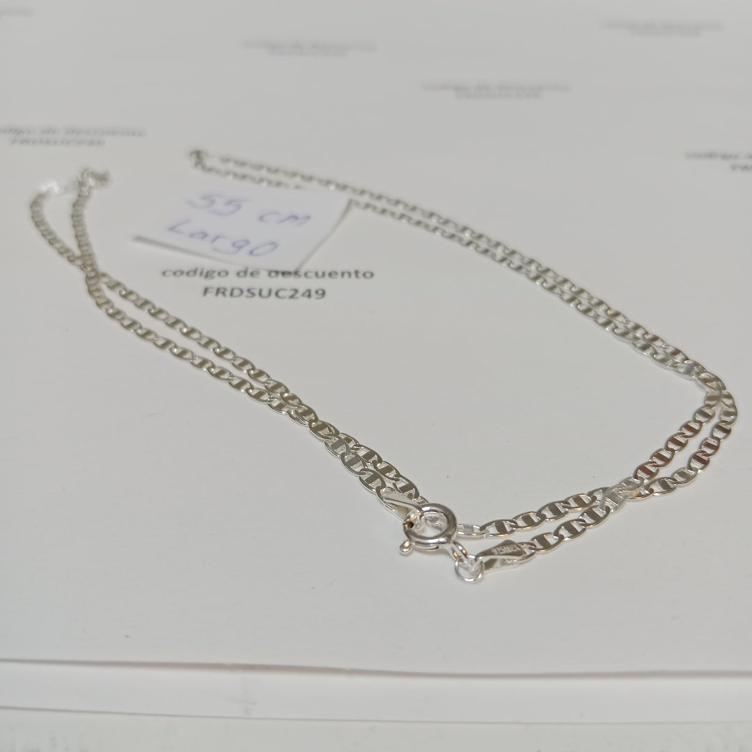 CADENA TEJIDO ESPEJO PLATA .925 55 CM 4 GR (NUEVO)