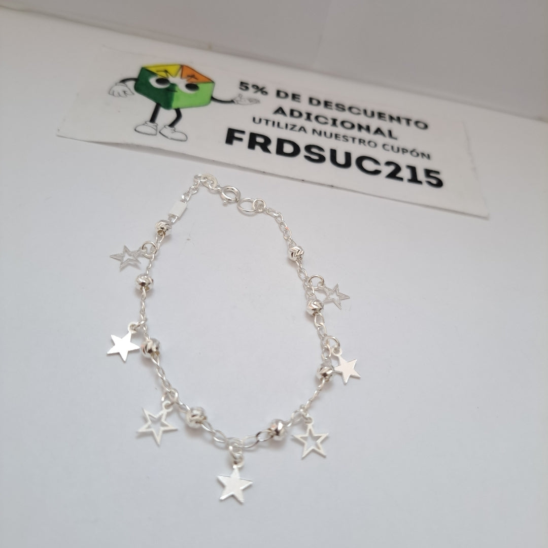 PULSERA TEJIDO ESPECIAL PLATA .925 18 CM 3 GR (NUEVO)