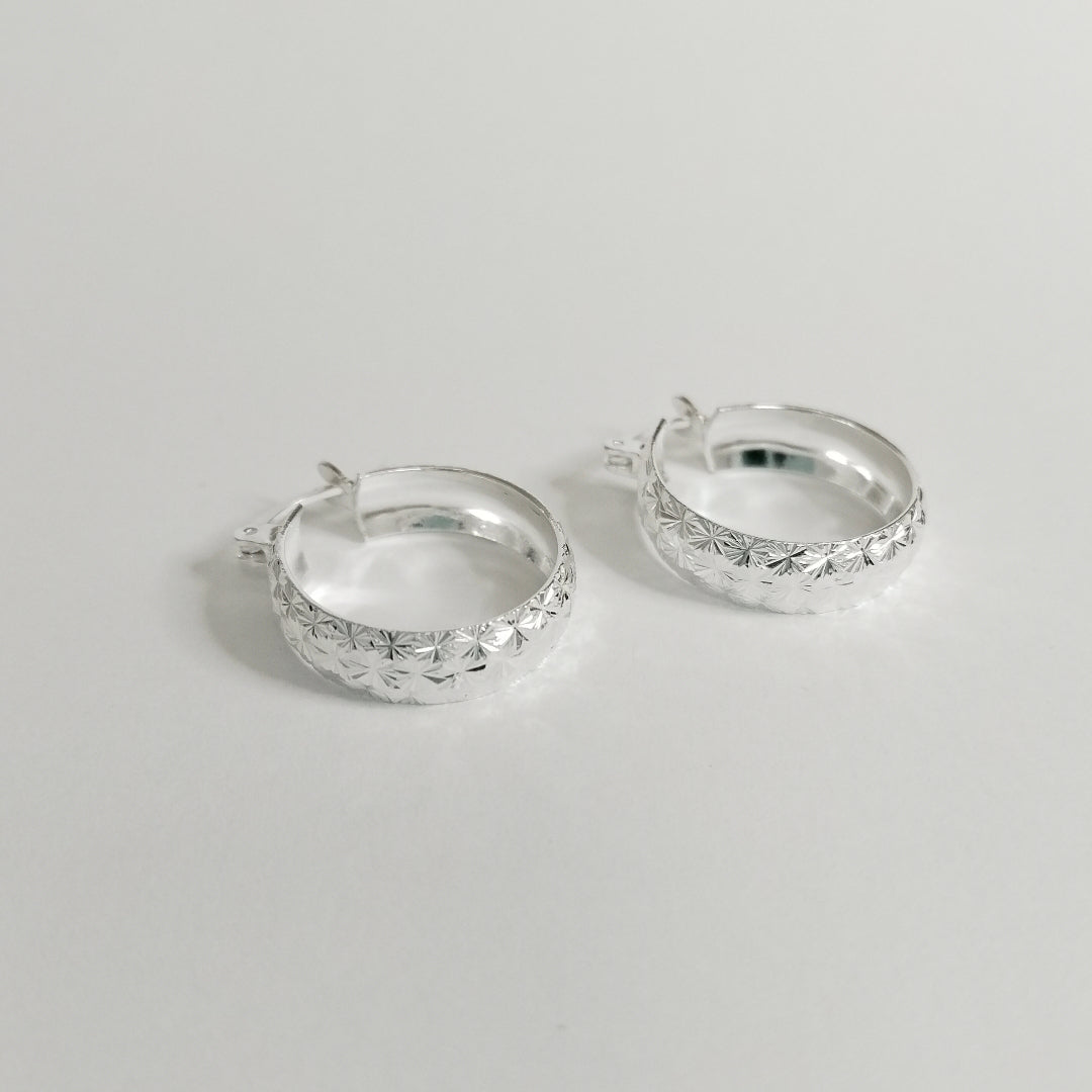 PAR ARRACADAS FACETADAS PLATA .925 3.4 GR (NUEVO)