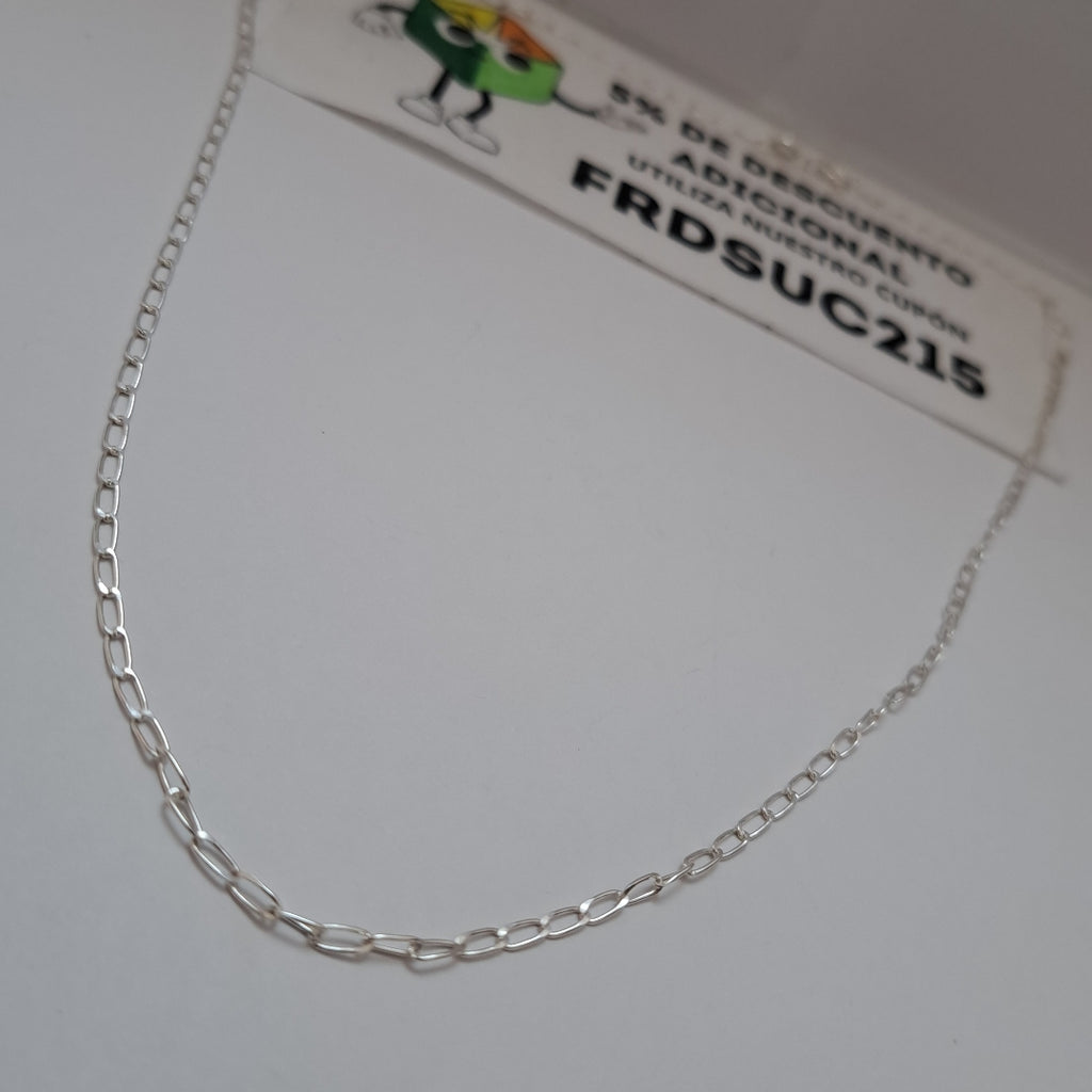 CADENA TEJIDO ESLABONES PLATA .925 50 CM 2.5 GR (NUEVO)