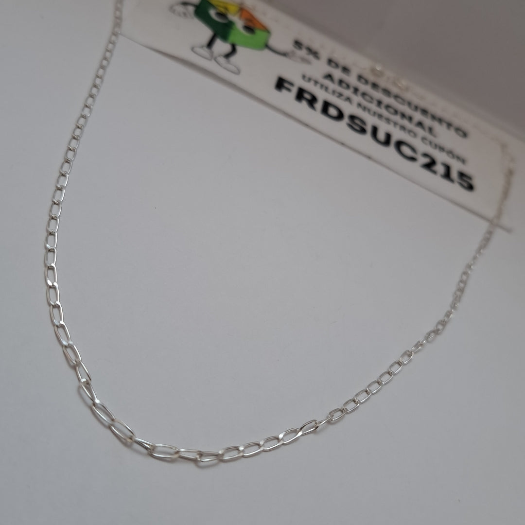 CADENA TEJIDO ESLABONES PLATA .925 50 CM 2.5 GR (NUEVO)