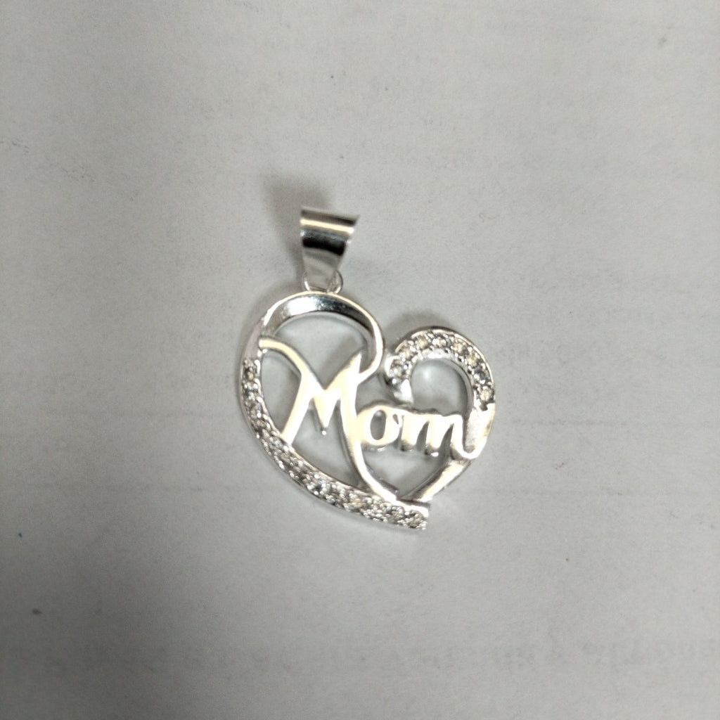 DIJE CORAZON C/CIRCONIAS PLATA .925 3.1 GR (NUEVO)