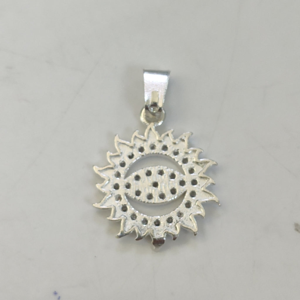 DIJE OJO MAGICO CON CIRCONIAS PLATA .925 2 GR (NUEVO)