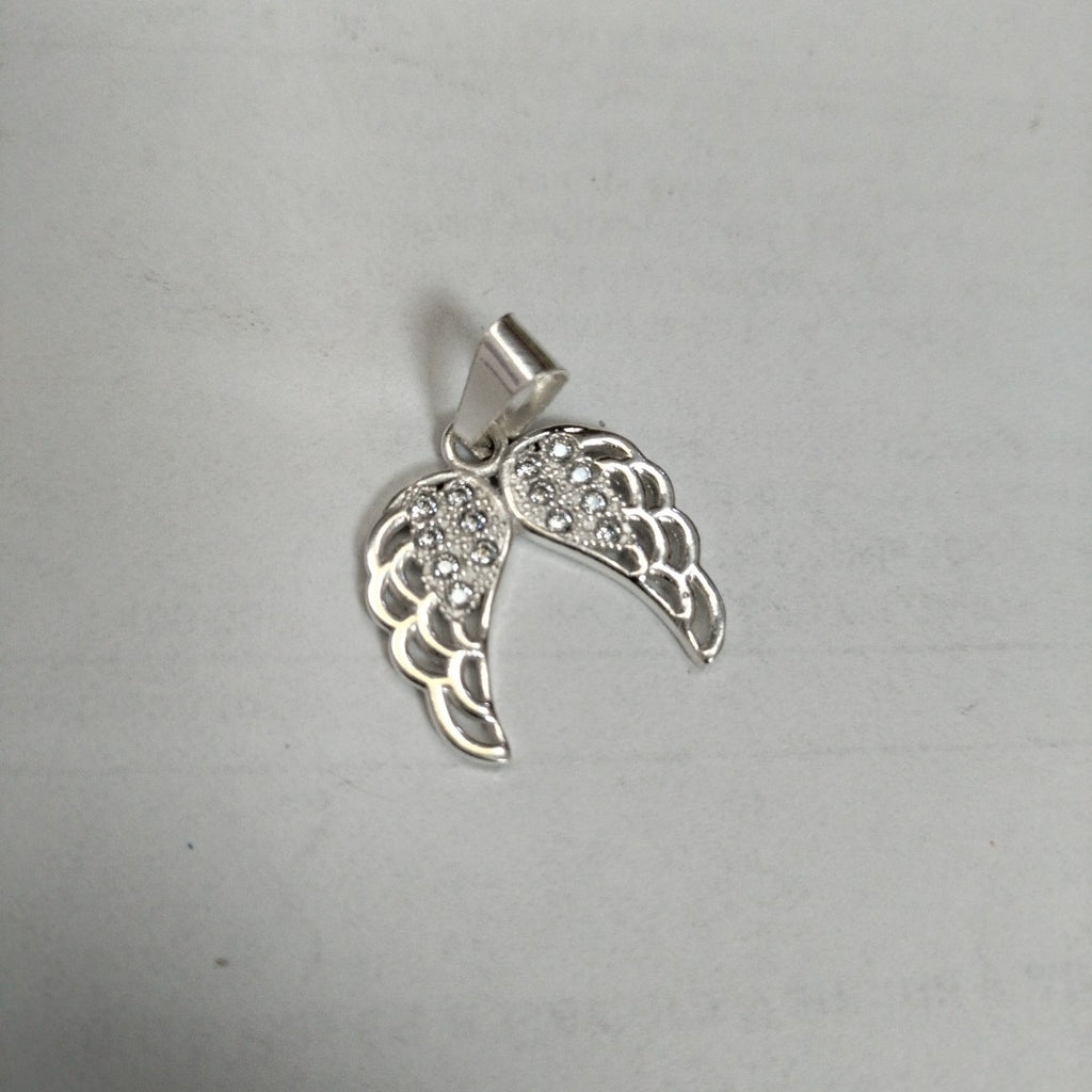 DIJE ALAS C/CIRCONIAS PLATA .925 2.4 GR (NUEVO)