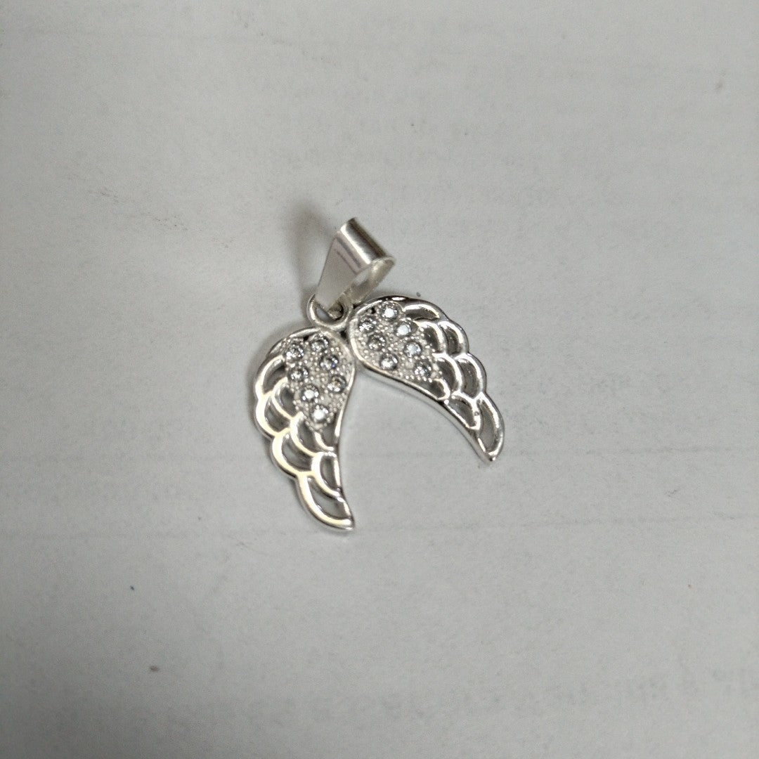 DIJE ALAS C/CIRCONIAS PLATA .925 2.4 GR (NUEVO)