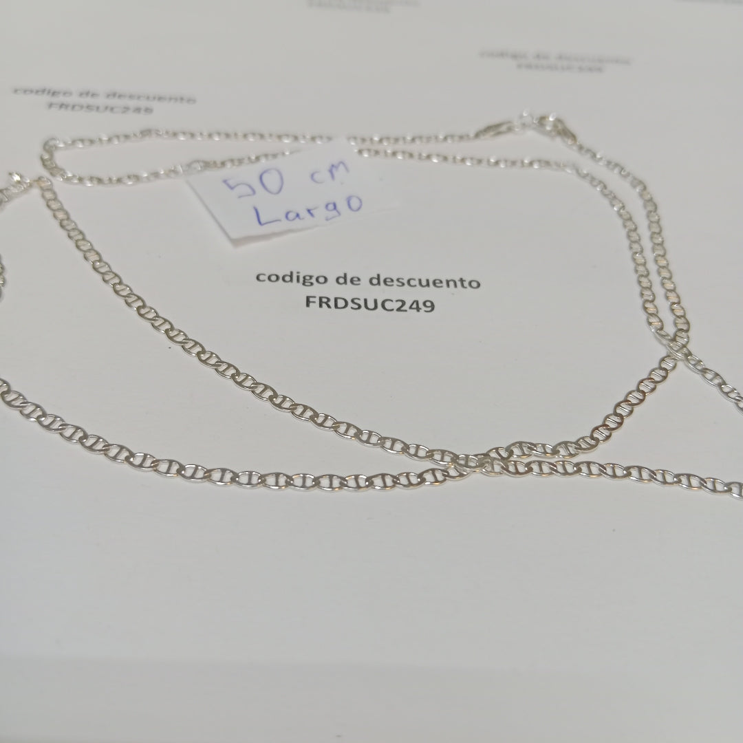 CADENA TEJIDO GUCHI PLATA .925 60 CM 4 GR (NUEVO)