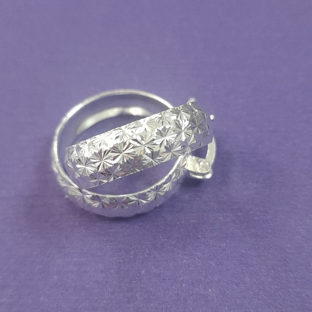 PAR ARRACADAS FACETADAS PLATA .925 3.4 GR (NUEVO)