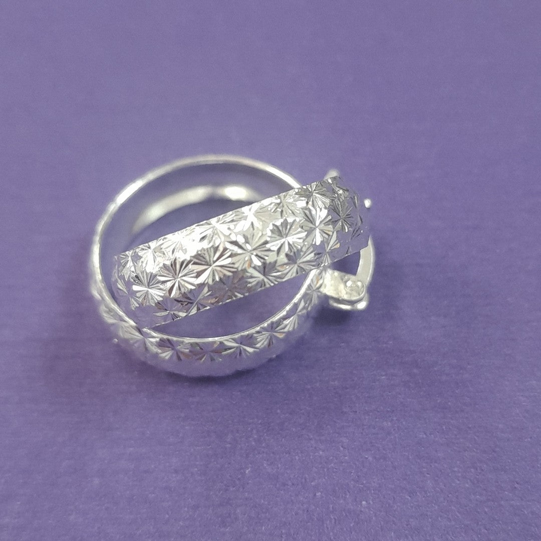 PAR ARRACADAS FACETADAS PLATA .925 3.4 GR (NUEVO)