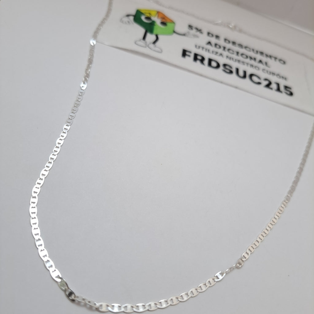 CADENA TEJIDO ESPEJO PLATA .925 55 CM 4 GR (NUEVO)