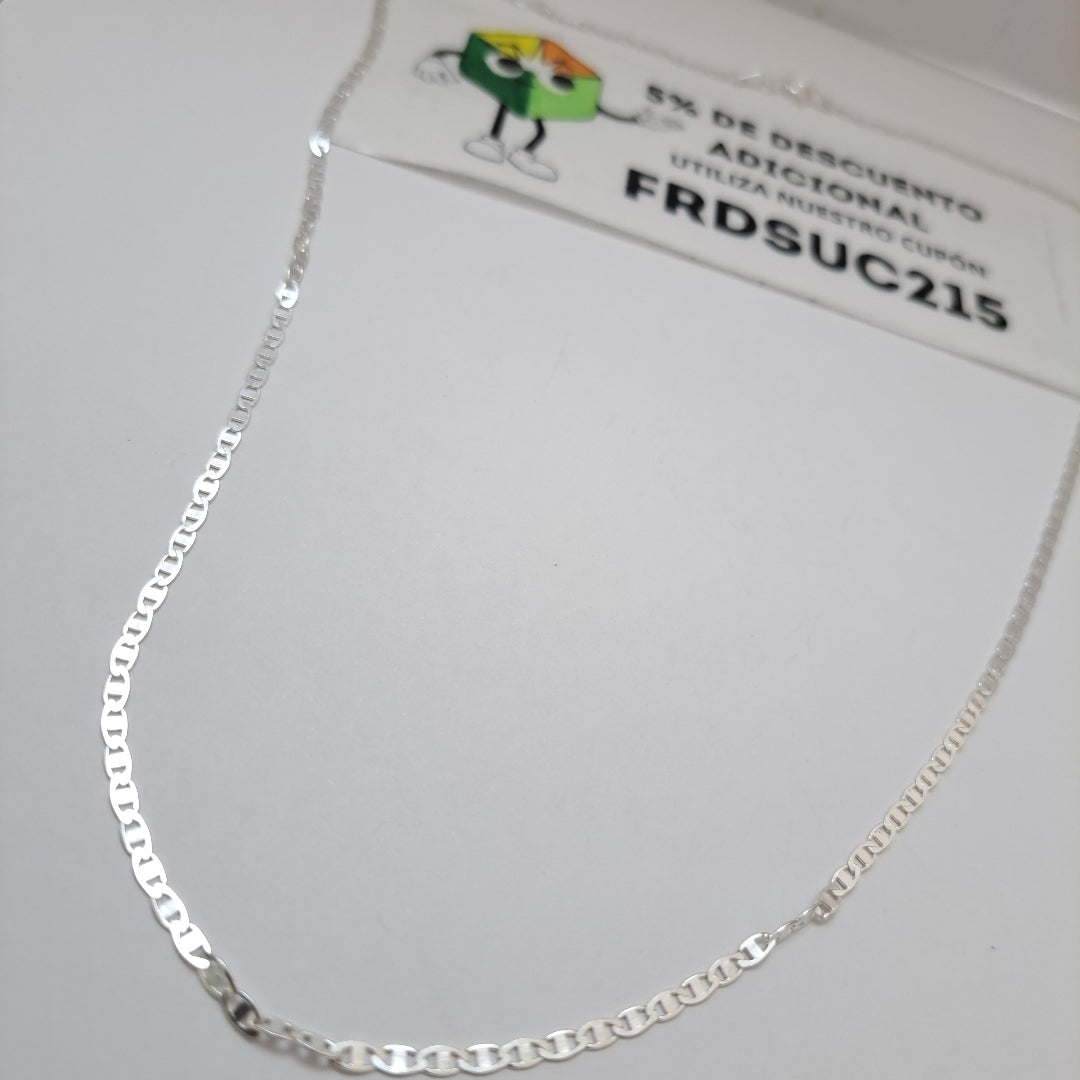 CADENA TEJIDO ESPEJO PLATA .925 55 CM 4 GR (NUEVO)