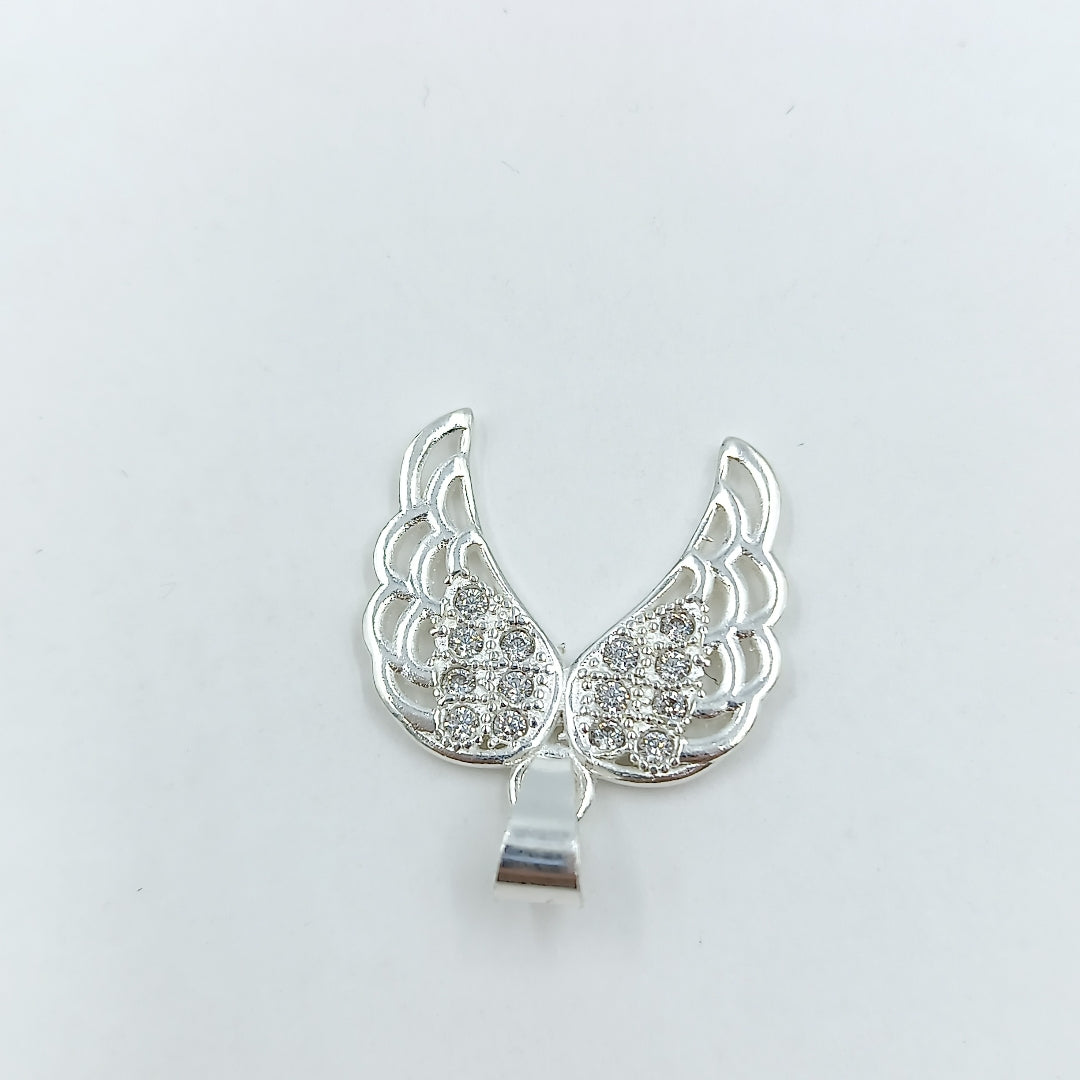 DIJE ALAS C/CIRCONIAS PLATA .925 2.4 GR (NUEVO)