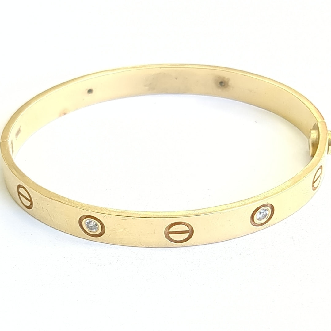 PULSERA RIGIDA ORO 14 K 25.3 GRMS (SEMINUEVO)
