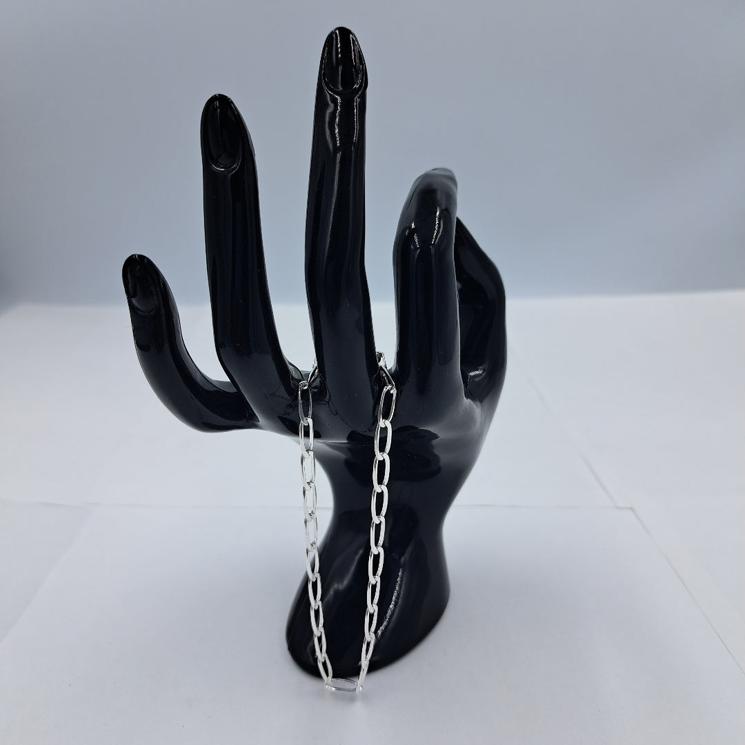 PULSERA TEJIDO ESLABONES PLATA .925 21 CM 4 GR (NUEVO)