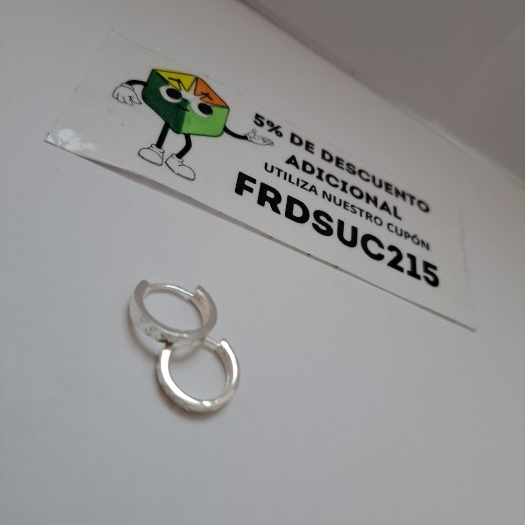 ARRACADAS LABRADAS PLATA .925 3.4 GR (NUEVO)