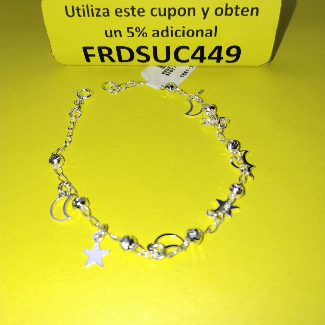 PULSERA TEJIDO TEJIDO ESPECIAL PLATA .925 18 CM 3.1 GR (NUEVO)