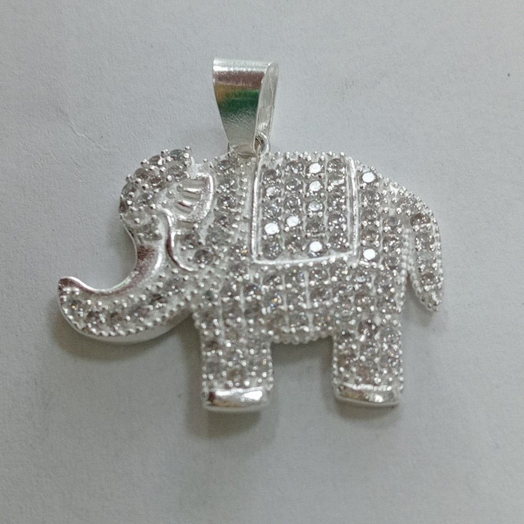 DIJE ELEFANTE C/CIRCONIAS PLATA .925 5.3 GR (NUEVO)