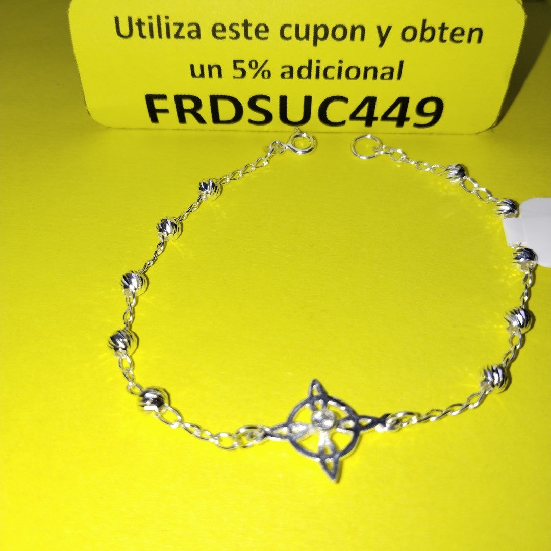 PULSERA TEJIDO ESPECIAL PLATA .925 18 CM 2.9 GR (NUEVO)