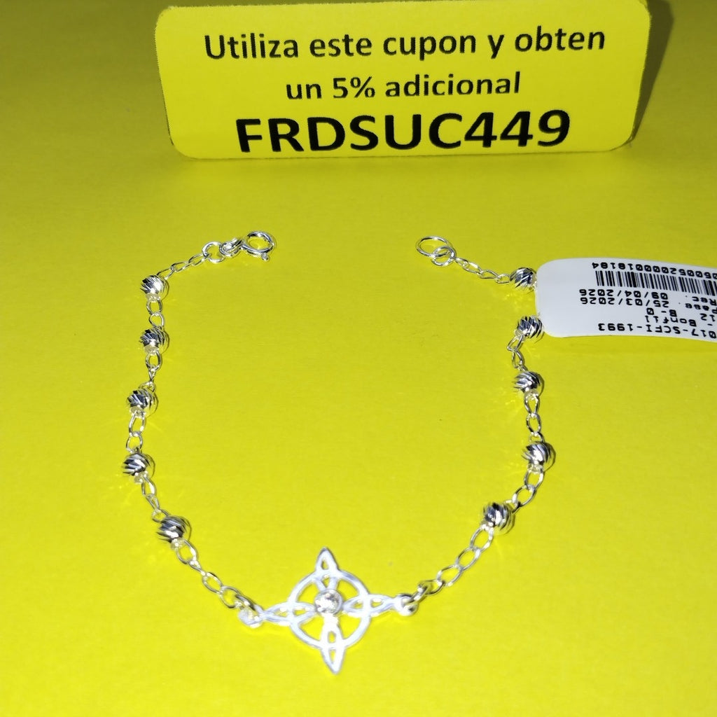 PULSERA TEJIDO ESPECIAL PLATA .925 18 CM 2.9 GR (NUEVO)