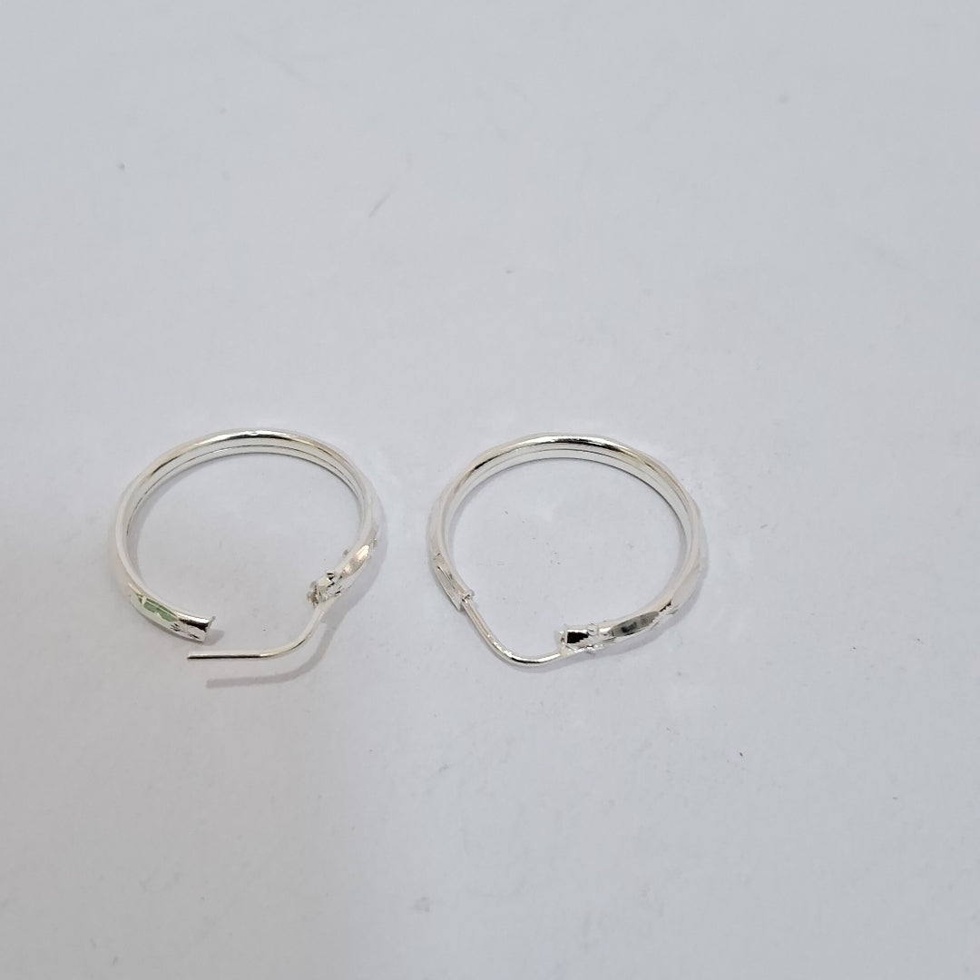 PAR ARRACADAS FACETADA PLATA .925 2.1 GR (NUEVO)