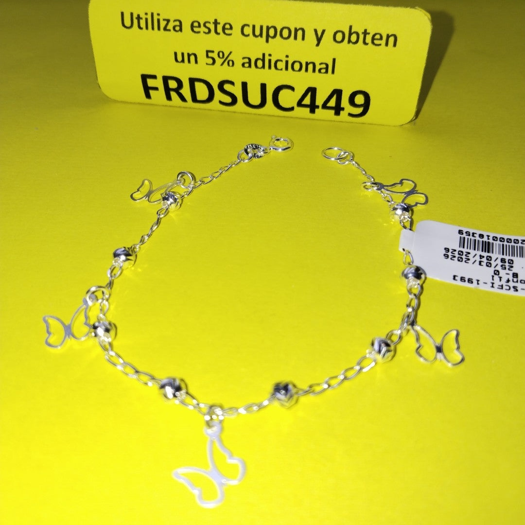 PULSERA TEJIDO ESPECIAL PLATA .925 18 CM 2.8 GR (NUEVO)