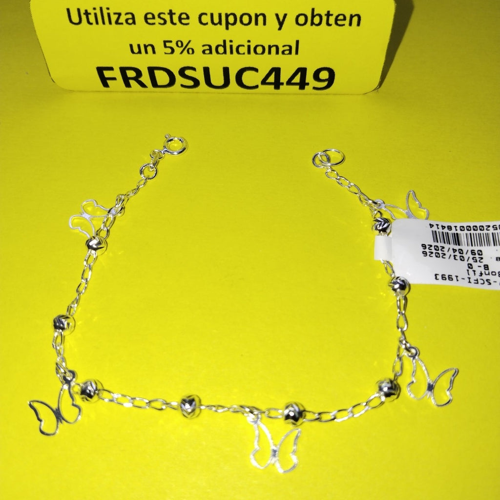 PULSERA TEJIDO ESPECIAL PLATA .925 18 CM 2.9 GR (NUEVO)