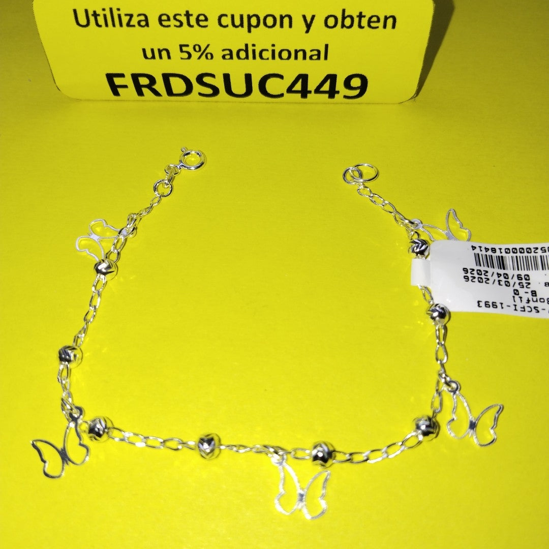PULSERA TEJIDO ESPECIAL PLATA .925 18 CM 2.9 GR (NUEVO)