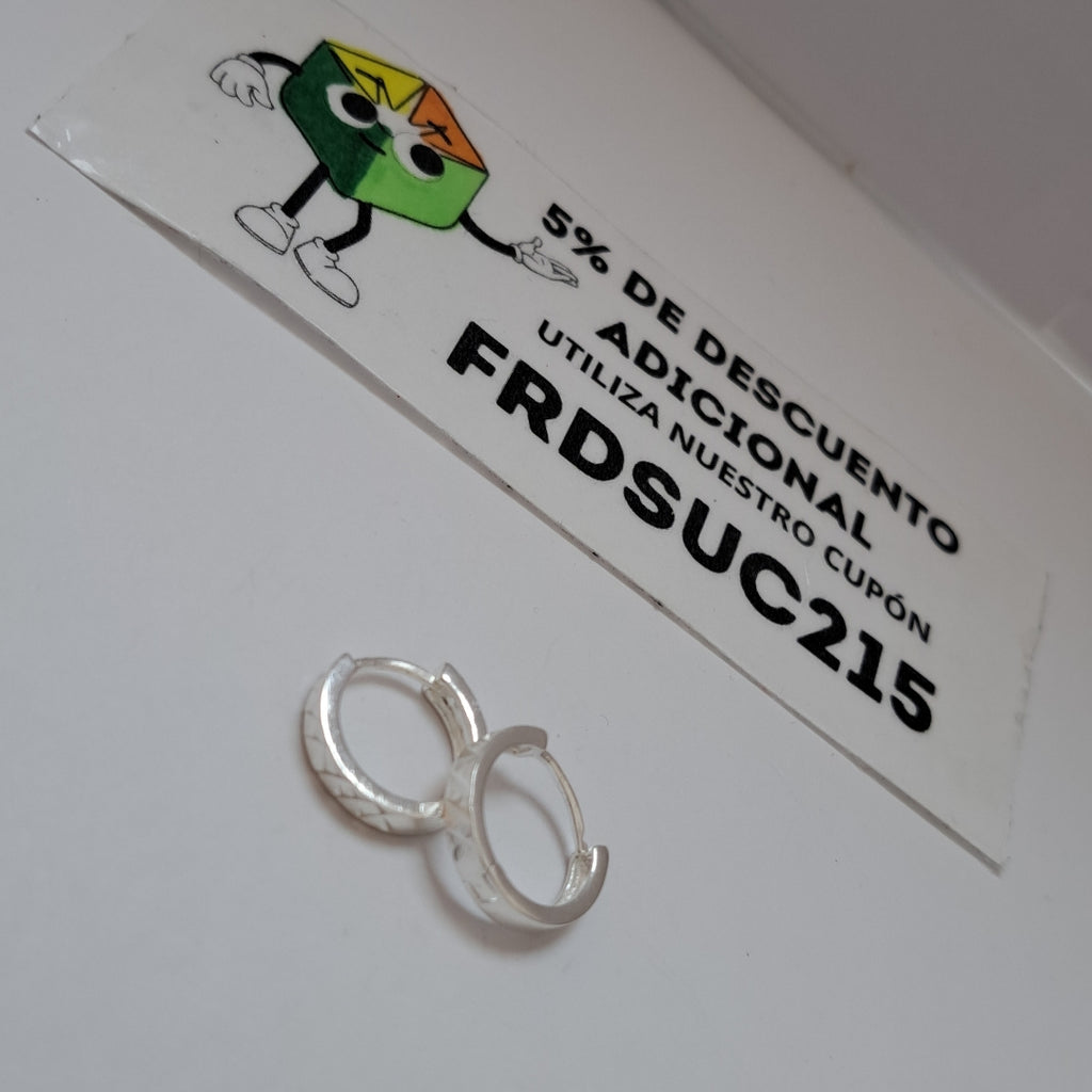 ARRACADAS LABRADAS PLATA .925 3.4 GR (NUEVO)